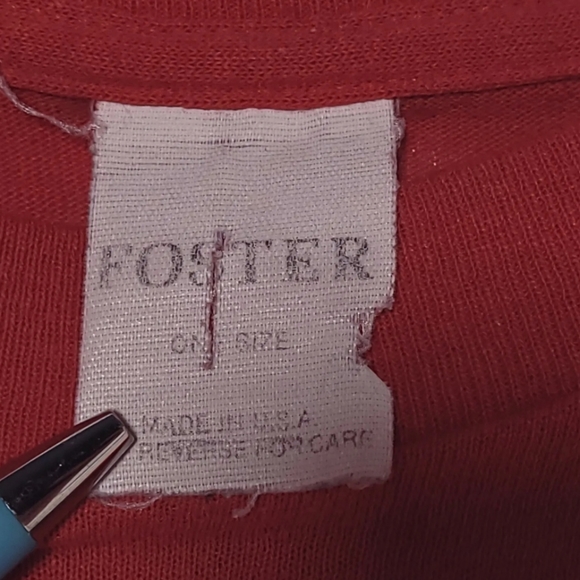 Vintage 70s Snoopy "Joe Mistletoe" Red Crew Neck Pullover Shirt Mens - Picture 5 of 7